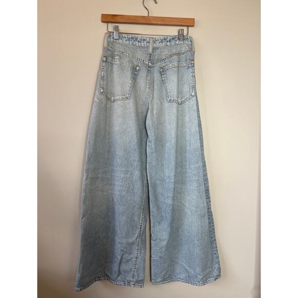 NEW Rag & Bone Miramar Sofie Wide Leg Flare Ankle Length Sweatpants Blue Size 25 - Picture 6 of 9